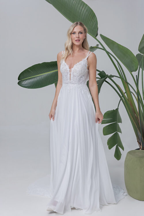 Amera Vera Light Kollektion 2025 Standesamtkleid ivory AL123 (1) Juno das Hochzeitshaus Brautmode Meinersen Wolfsburg Gifhorn