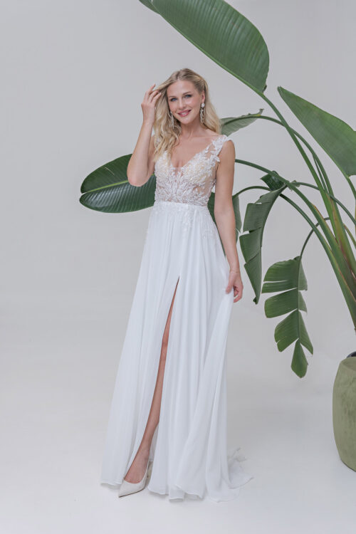 Amera Vera Light Kollektion 2025 Standesamtkleid ivory AL126 (1) Juno das Hochzeitshaus Brautmode Meinersen Wolfsburg Gifhorn