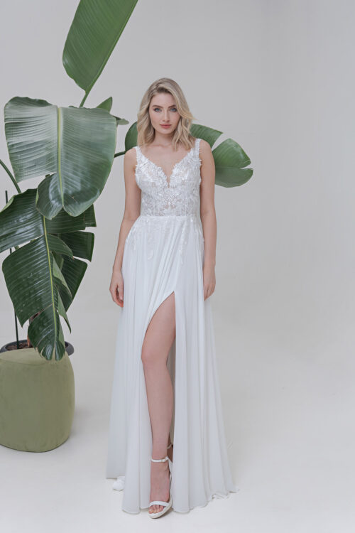 Fevronia Kollektion 2025 Standesamtkleid ivory AM126 (1) Juno das Hochzeitshaus Brautmode Meinersen Wolfsburg Gifhorn