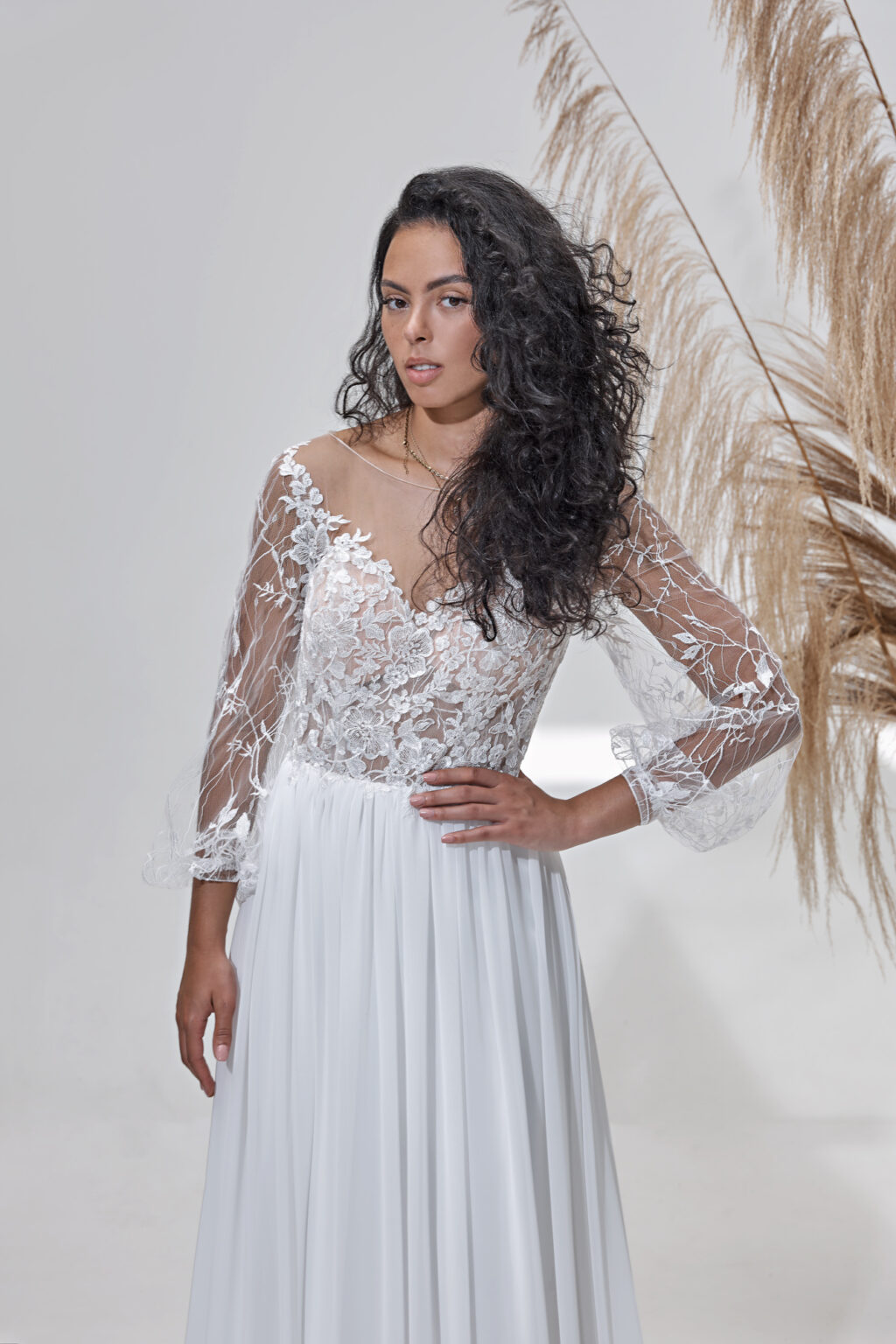 Lignesse by Lohrengel Kollektion 2025 Standesamtkleid LB261 2 ivory Juno das Hochzeitshaus Meinersen bei Braunschweig Wolfsburg