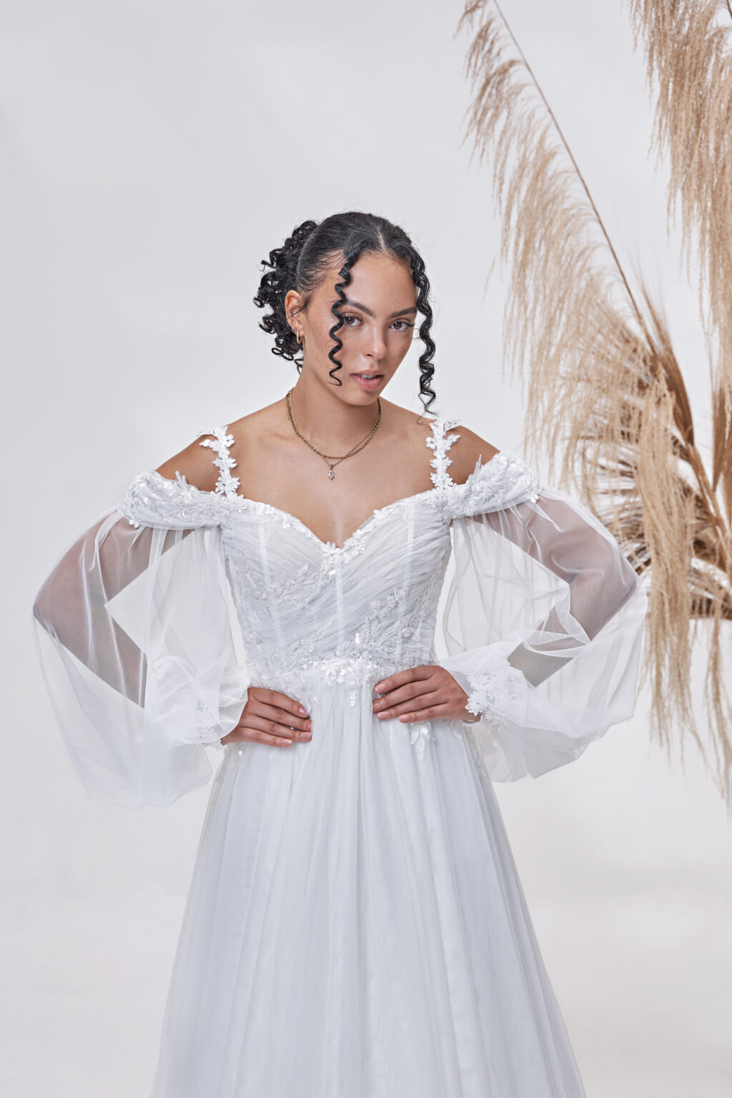 Lohrengel Light Kollektion 2025 Standesamtkleid LB325 2 Juno das Hochzeitshaus Hochzeitsmode Meinersen Wolfsburg Gifhorn