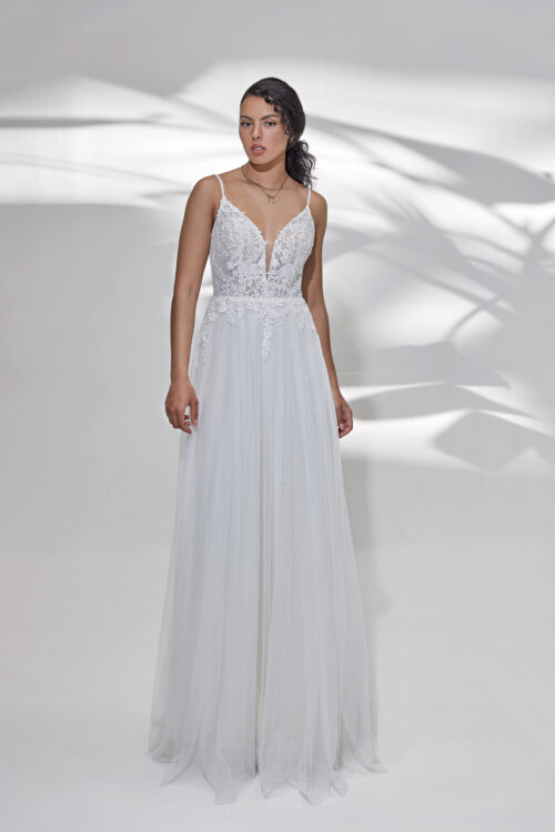 Lohrengel Light Kollektion 2025 Standesamtkleid LB328 1 Juno das Hochzeitshaus Hochzeitsmode Meinersen Wolfsburg Gifhorn