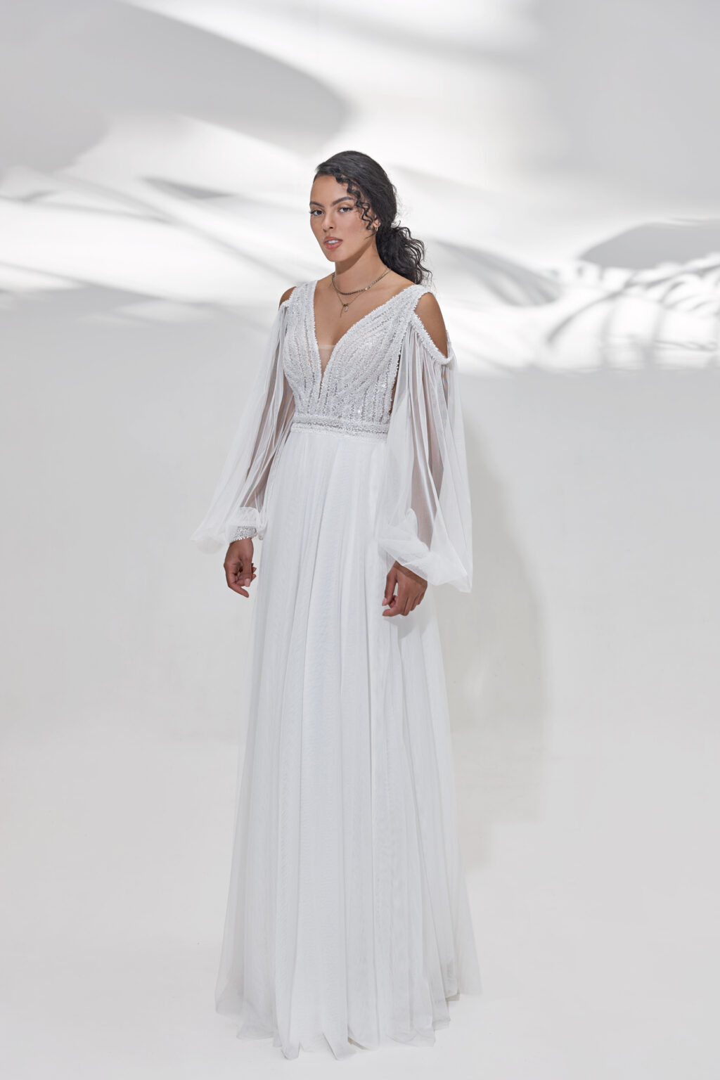 Lohrengel Light Kollektion 2025 Standesamtkleid LB329 1 Juno das Hochzeitshaus Hochzeitsmode Meinersen Wolfsburg Gifhorn