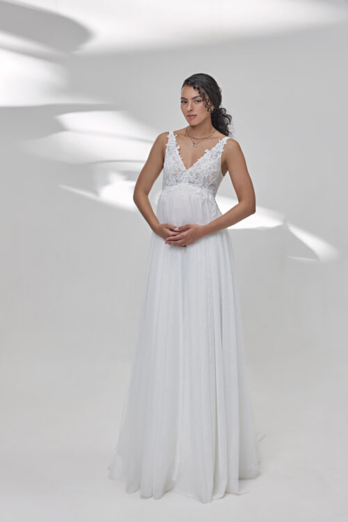 Lohrengel Light Kollektion 2025 Standesamtkleid LBS04 1 Juno das Hochzeitshaus Hochzeitsmode Meinersen Wolfsburg Gifhorn