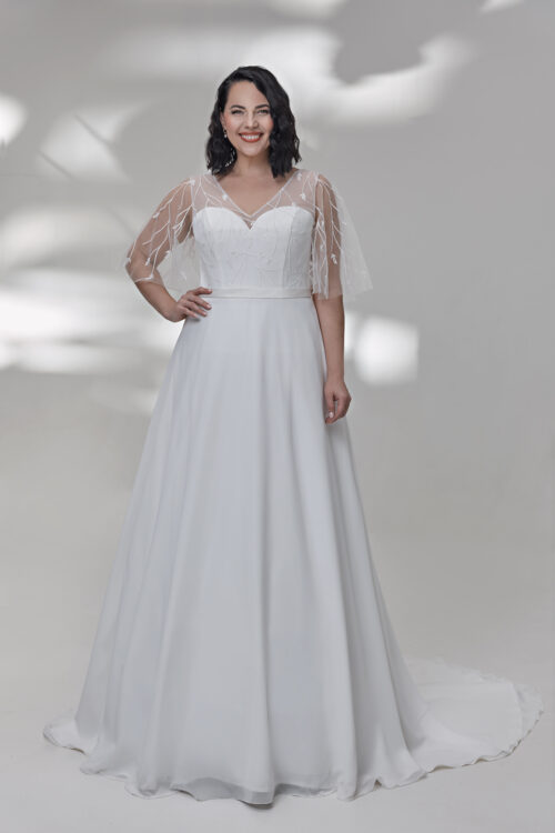 Molly Monroe by Lohrengel Kollektion 2025 Curvy Brautkleid LB502 1 Plus Size Brautkleid Juno das Hochzeitshaus Meinersen bei Braunschweig Wolfsburg